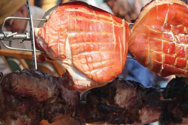 Viande à la broche